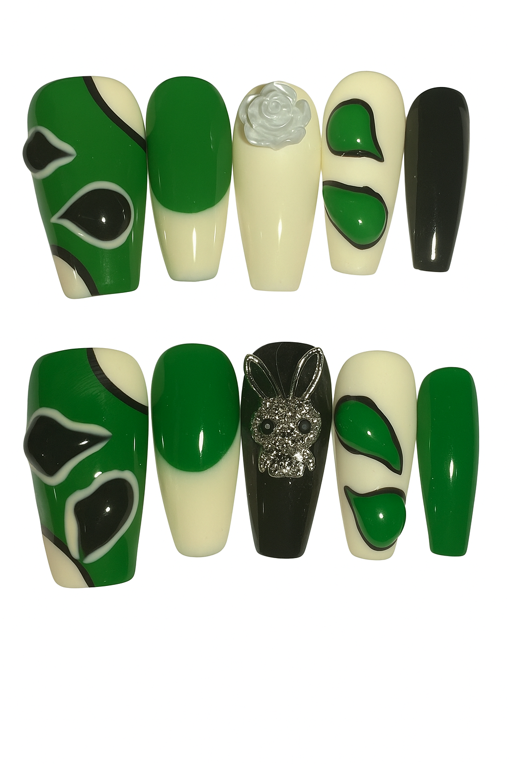 3D Black And Green Design