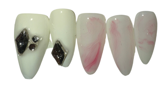 3D Light Pink and White