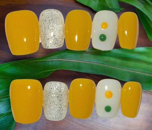 Yellow And Silver Sparkles