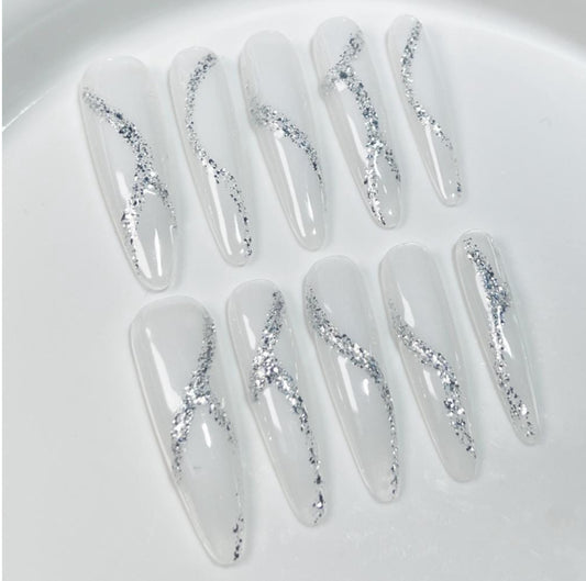 White With Silver Design